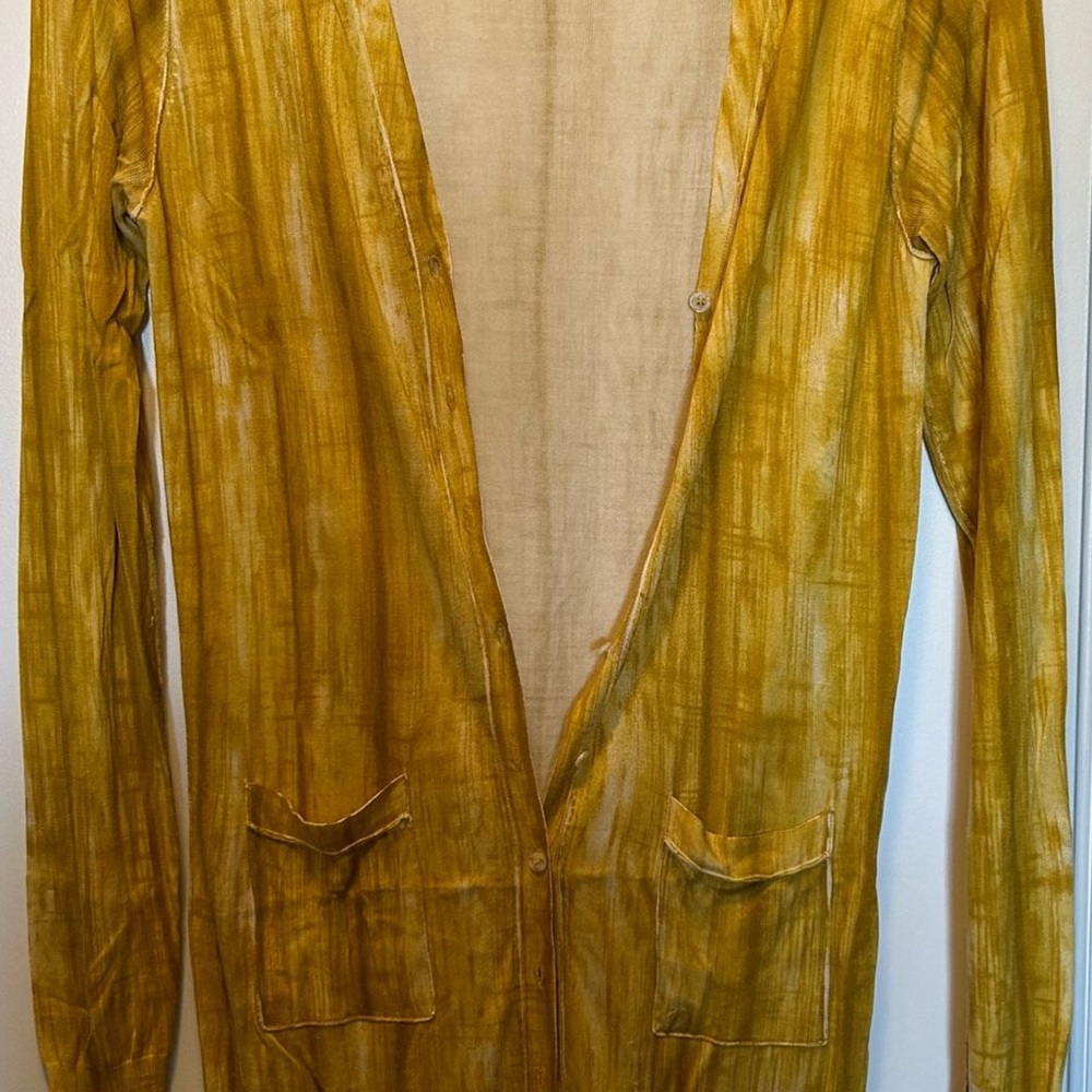 Gold Long Sleeve Cardigan
